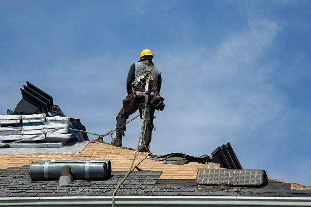 Professional Gutter Installation technician working in Cuyahoga Falls, OH